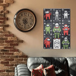 Cartoon Space Crew Winter Holiday Iron Wall Art - Above Sofa in Living Room | Our Phoenix Rise