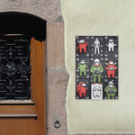 Cartoon Space Crew Winter Holiday Iron Wall Art - Angled View | Our Phoenix Rise