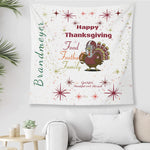 Personalized Thanksgiving Football Turkey Wall Tapestry - Sofa View | Our Phoenix Rise