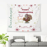 Personalized Thanksgiving Football Turkey Wall Tapestry - Home Decor Arrangement | Our Phoenix Rise