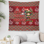 Not today Santa Christmas Wall Tapestry Made in the USA Detailed View 2 | Our Phoenix Rise