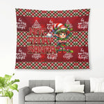 Not today Santa Christmas Wall Tapestry Made in the USA Detailed View 3 | Our Phoenix Rise