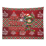 Not today Santa Christmas Wall Tapestry Made in the USA Detailed View 5 | Our Phoenix Rise