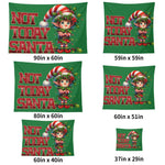 Not today Santa Green Wall Tapestry Made in the USA Detailed View 6 | Our Phoenix Rise