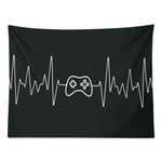 Gaming Heartbeat Horizontal Wall Tapestry Made in the USA Black Detailed View 5 | Our Phoenix Rise