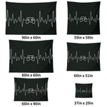 Gaming Heartbeat Horizontal Wall Tapestry Made in the USA Black Detailed View 6 | Our Phoenix Rise