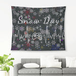 Snow Day Wall Tapestry Made in the USA Detailed View 3 | Our Phoenix Rise