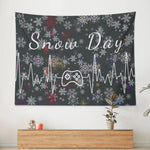Snow Day Wall Tapestry Made in the USA Detailed View 4 | Our Phoenix Rise