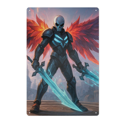 Skull Iron Wall Artwork for Home Decor Gaming inspired Main Perspective | Our Phoenix Rise