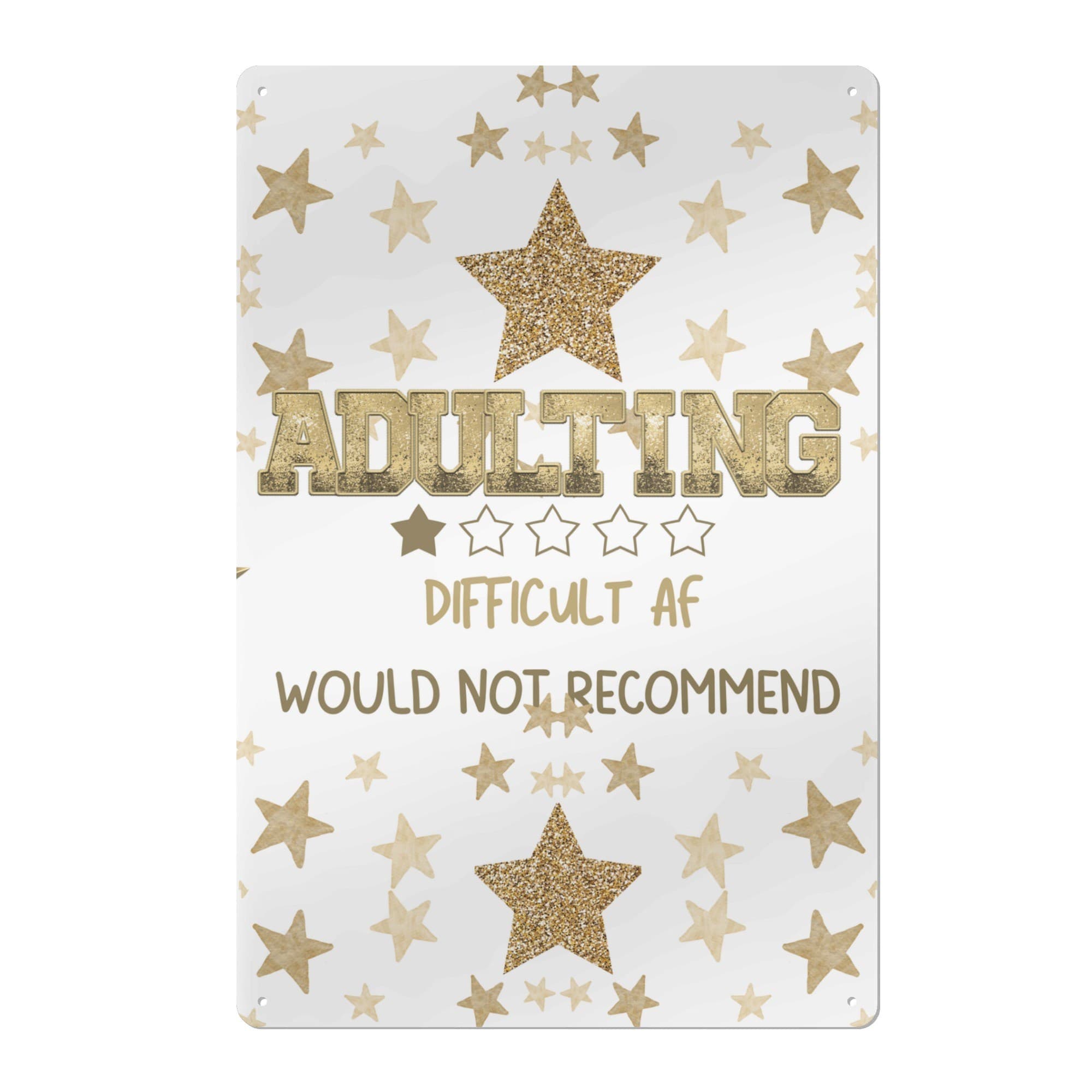 Funny Adulting Wall Art - Sarcastic Quote Decor