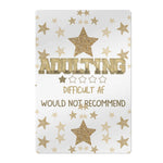 Funny Adulting Wall Art Sarcastic Quote Decor Main Perspective | Our Phoenix Rise