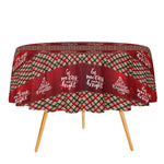 Traditional Christmas table cloth with retro pattern Made in the USA Detailed View 2 | Our Phoenix Rise