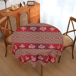 Traditional Christmas table cloth with retro pattern Made in the USA Detailed View 6 | Our Phoenix Rise