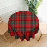 Christmas Plaid Round Tablecloth - Close-up Fabric Detail | Our Phoenix Rise
