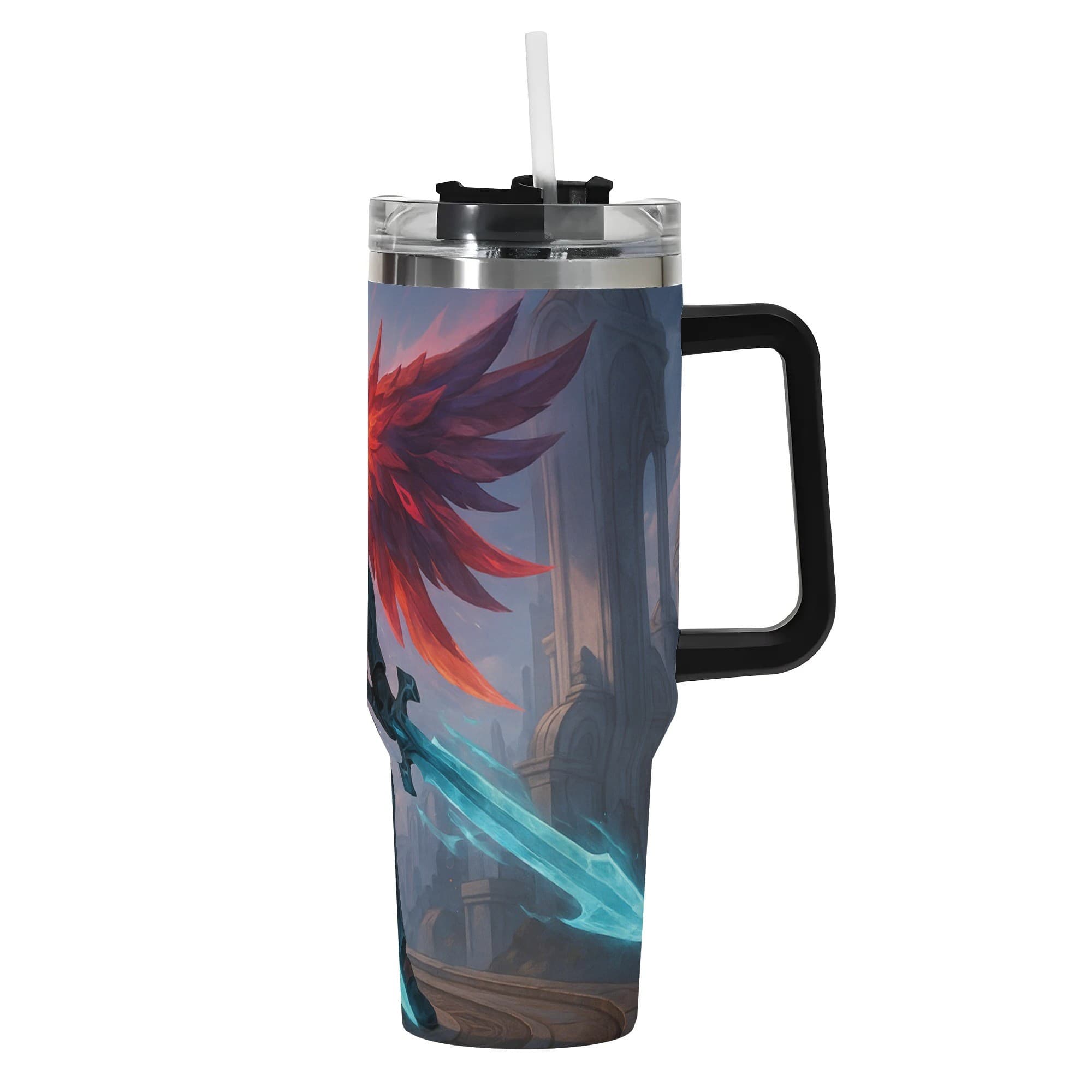 Winged Skeleton Knight 40oz Tumbler | RPG Gaming