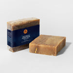 Oat Milk Honey Soap Bar - two bars, one wrapped, one unwrapped, angled view | Our Phoenix Rise