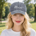 Mrs Est 2024 Baseball Cap - Denim Gray on model | Our Phoenix Rise