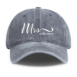 Mrs Est 2024 Baseball Cap - Denim Black lifestyle shot | Our Phoenix Rise
