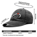 Personalized Infinity Initials Denim Baseball Cap - Black detail view of buckle | Our Phoenix Rise