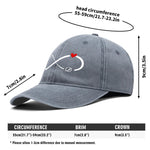 Personalized Infinity Initials Denim Baseball Cap - Gray detail view of texture | Our Phoenix Rise
