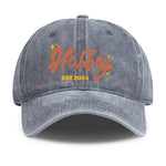 Hubby EST 2024 Baseball Cap - Back view with adjustable strap, black denim | Our Phoenix Rise