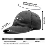 Personalized Initial Denim Baseball Cap - Navy with custom design, side view | Our Phoenix Rise
