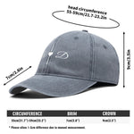 Personalized Initial Denim Baseball Cap - Khaki, worn by model, side view | Our Phoenix Rise