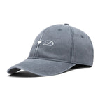 Personalized Initial Denim Baseball Cap - Black, close-up texture detail | Our Phoenix Rise