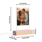 Personalized Photo Night Light - Acrylic plaque with wood base power cord | Our Phoenix Rise
