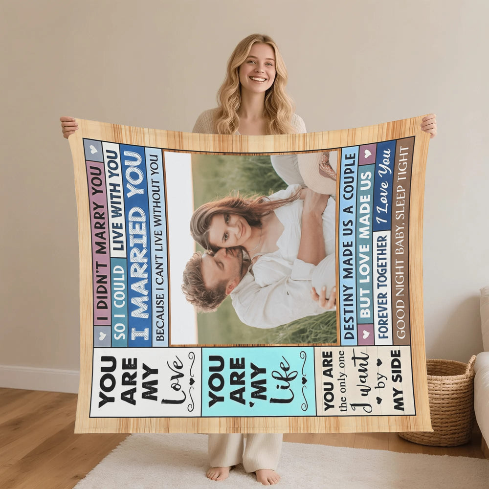Personalized Custom Couple Photo Blanket