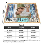 Cozy personalized couple photo blanket with unique romantic messages | Our Phoenix Rise