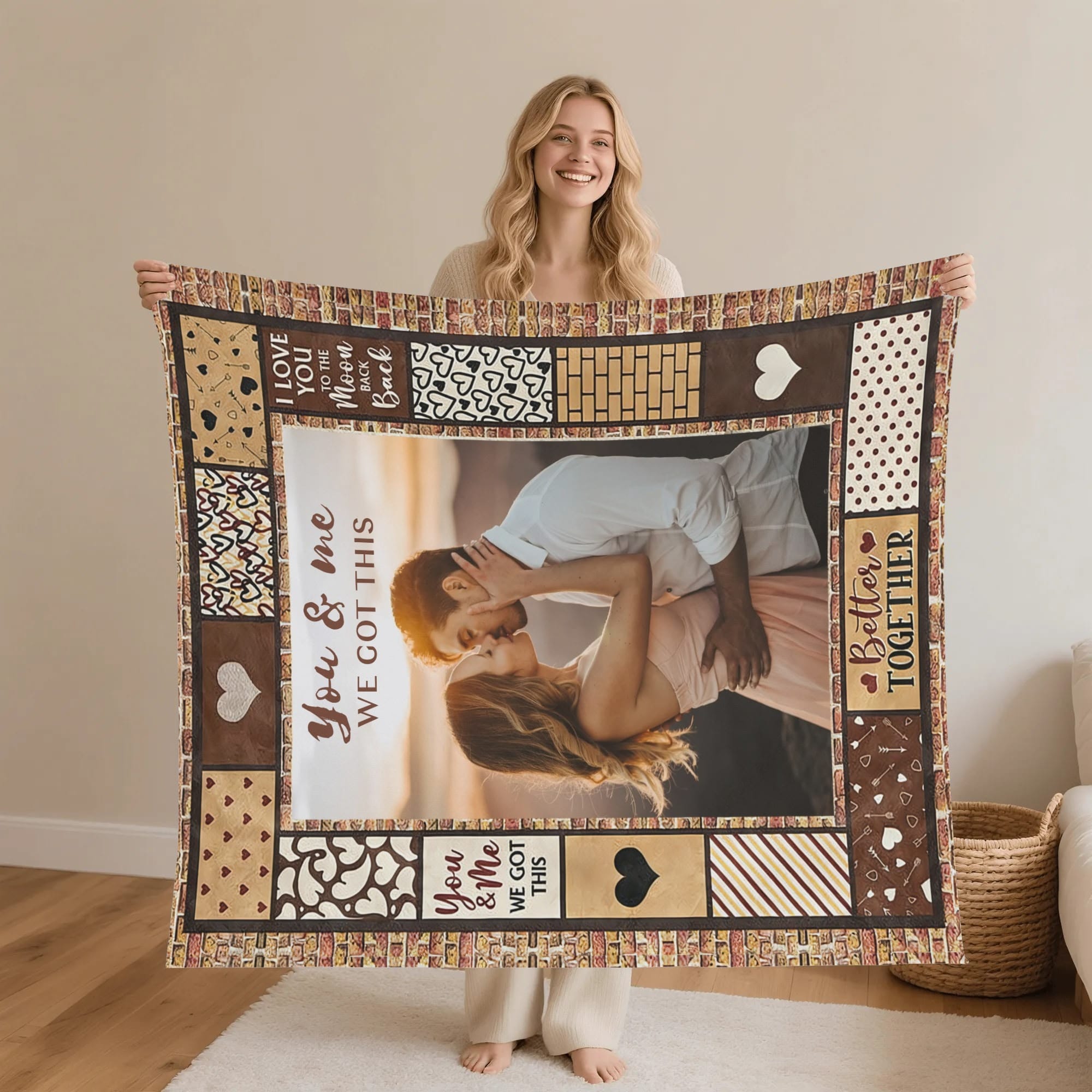Personalized Couple Photo Blanket