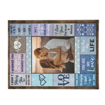 Personalized Couple Photo Blanket - detail of "I Married You Because" quote block | Our Phoenix Rise