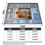 Personalized Couple Photo Blanket - patchwork design with hearts and wood texture | Our Phoenix Rise