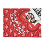 Personalized Valentine's Couple Love Flannel Blanket - Soft texture detail | Our Phoenix Rise