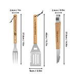 Personalized Grilling Tool Set - Close Up of Engraved Tongs and Fork | Our Phoenix Rise