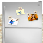 Personalized Photo Magnets for Fridge - Close-up of 10-year anniversary photo magnet with custom details | Our Phoenix Rise