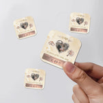 Personalized Photo Magnets for Fridge - Square photo magnet held in hand, showing scale | Our Phoenix Rise