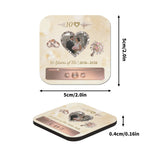 Personalized Photo Magnets for Fridge - Size comparison of a custom magnet next to a human finger | Our Phoenix Rise