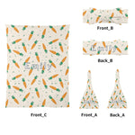 Personalized Carrot Baby Blanket Hat Headband Set - Example of personalized name on item | Our Phoenix Rise
