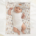 Personalized Bunny Baby Blanket Set - Baby on blanket with matching bow | Our Phoenix Rise