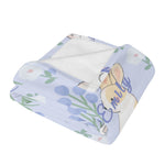 Personalized Baby Bunny Blanket Beanie Set - Full set display with blanket, beanie, headband | Our Phoenix Rise