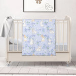 Personalized Baby Bunny Blanket Beanie Set - Close up of bunny and floral pattern | Our Phoenix Rise