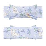 Personalized Baby Bunny Blanket Beanie Set - Headband with custom name | Our Phoenix Rise