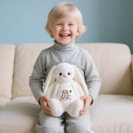 Personalized Easter Bunny Plush Toy - Light Pink side view | Our Phoenix Rise