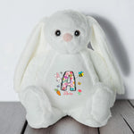 Personalized Easter Bunny Plush Toy - White variant, front view | Our Phoenix Rise