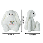 Personalized Easter Bunny Plush Toy - White side view | Our Phoenix Rise