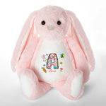 Personalized Easter Bunny Plush Toy - Light Pink variant, front view | Our Phoenix Rise