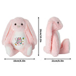 Personalized Easter Bunny Plush Toy - Light Pink with custom initial detail | Our Phoenix Rise