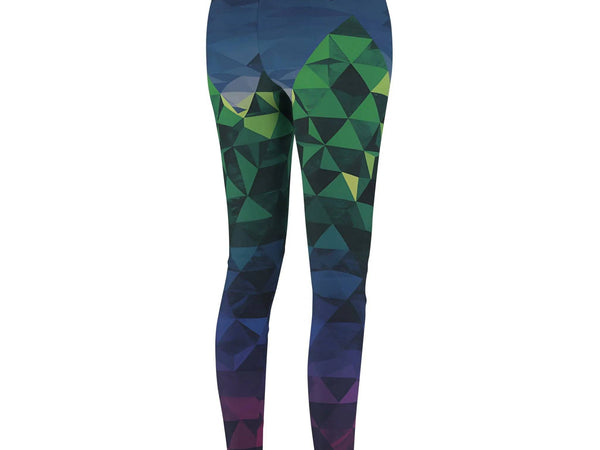 Vibrant Geometric Leggings for Active Women, Yoga Pants, Fitness Wear, Casual Style, Unique Athleisure Outfit, Gym Leggings - Iron Phoenix GHG